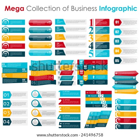 Collection of Infographic Templates for Business Vector Illustration