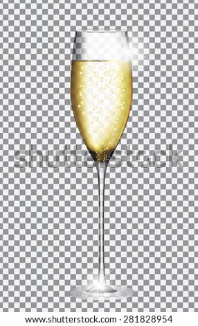 Glass of Champagne Vector Illustration EPS10