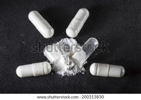 Broken White Pill Medicine Whole Pills Stock Photo (royalty Free 