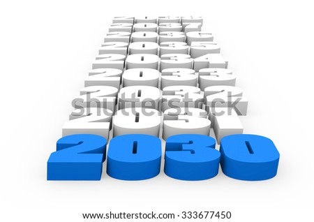 3 D Render New Year 2030 Next Stock Illustration 333677450 - Shutterstock