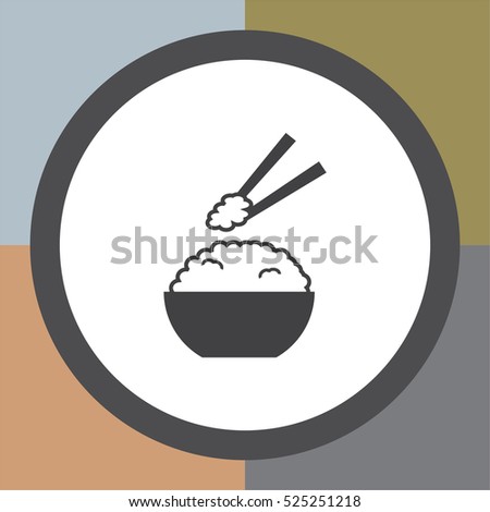 Rice vector icon. Ramen sign. Asian food symbol