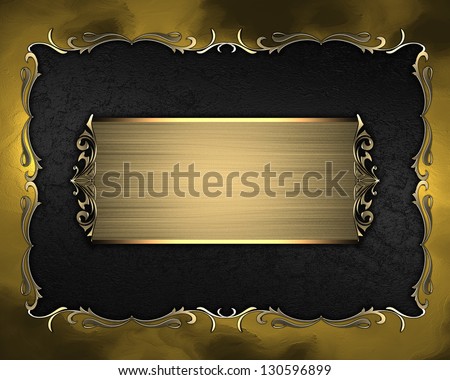 Nameplate Templates Gold Nameplate Psd Template Psdgraphics Gold