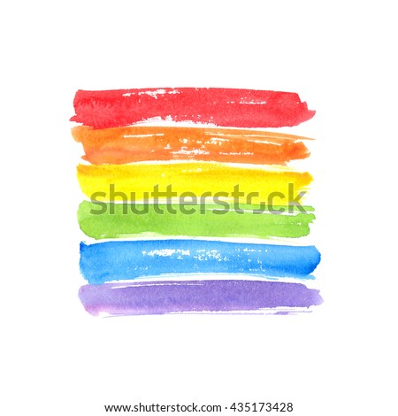Vector watercolor spectrum Gay Pride Vector watercolor spectrum Gay Pride