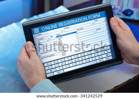filling out an application