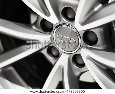 Amsterdam, NETHERLANDS - APRIL 25, 2015: is a German automobile manufacturer that designs, engineers, produces, markets and distributes luxury vehicles. Est. in 1885 as automobile company Wanderer