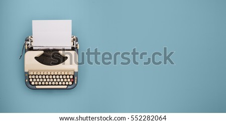 Vintage typewriter header