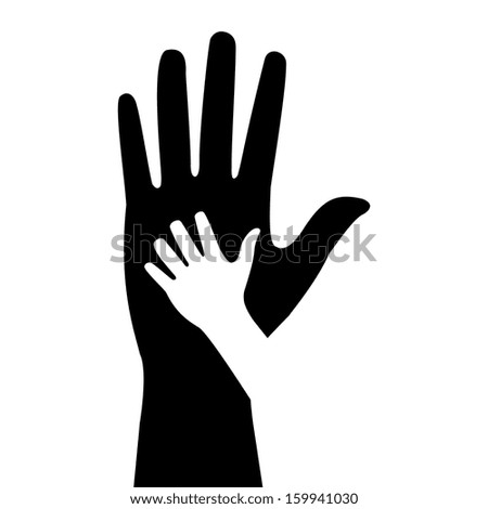 Black Pair Hands Silhouette Vector Illustration Stock Vector 208731277 ...