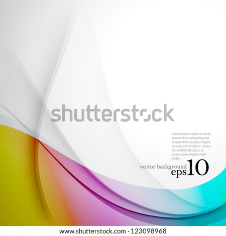 Vector Design - eps10 Overlapping Smooth Curve Lines Concept Background