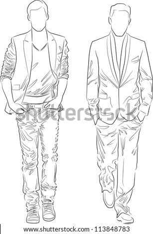 Man Fashion Sketch Stock Images, Royalty-Free Images & Vectors ...