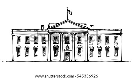 White House Washington DC USA Vector Stock Vector ...