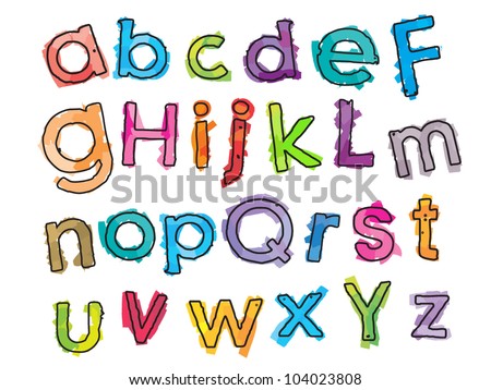 Kids Letters Stock Vectors & Vector Clip Art | Shutterstock