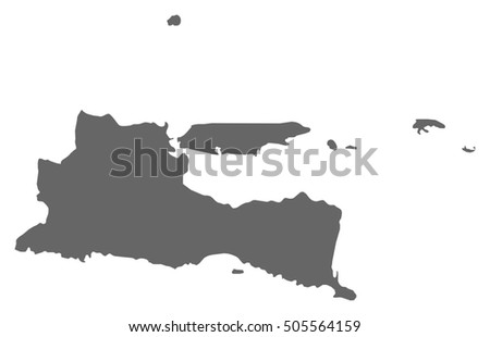 Map East Java Indonesia Stock Vector 505564159 - Shutterstock