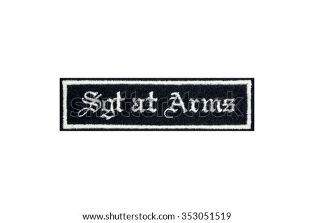 sergeant arms badge embroidered shutterstock royalty preview logo