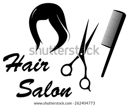 hair care isolated icon with woman head silhouette