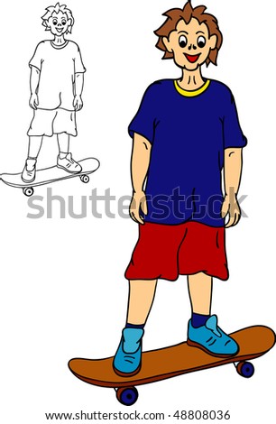 Cartoon Skateboard Stock Images, Royalty-Free Images & Vectors