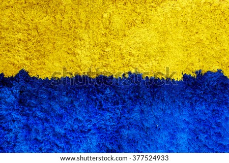 Blue And Yellow Carpet For Backgrounds Or Textures Blue And Yellow Carpet For Backgrounds Or Textures
