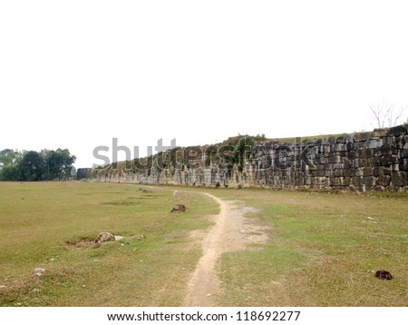 Wall of Citadel of the Ho Dynasty in Thanh Hoa, Vietnam