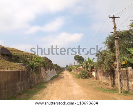 Wall of Citadel of the Ho Dynasty in Thanh Hoa, Vietnam - a UNESCO World Heritage Site