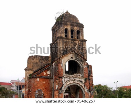 War Evidence of Tam Toa Church Steeple, Vietnam