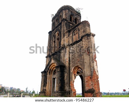 War Evidence of Tam Toa Church Steeple, Vietnam