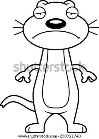 Drawing Sad Face Cat Stock Vector 202026850 - Shutterstock