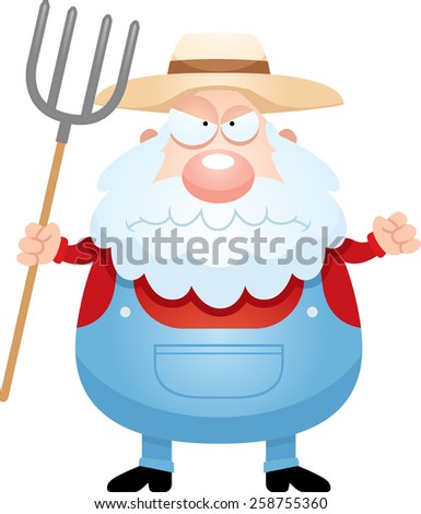 Cartoon Farmer Angry Expression Stock Illustration 53684548 - Shutterstock