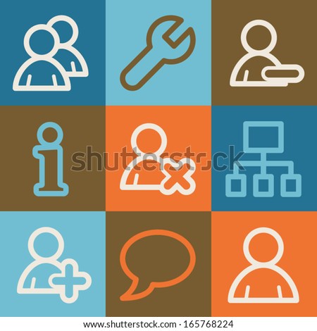 Users Web Icons Vintage Series Users Web Icons Vintage Series