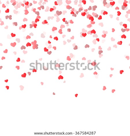 seamless background with different colored confetti hearts for valentine time