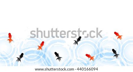 Goldfish summer landscape background