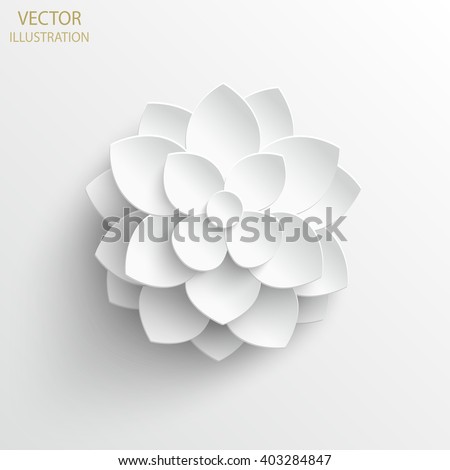 Paper flower. Background. Vector illustration