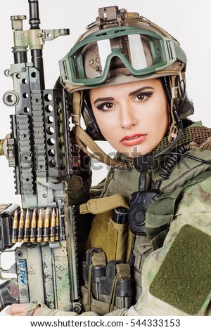 Woman Wearing Russian Soldier 118