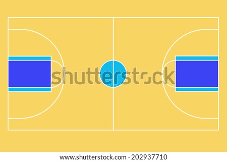 Cartoon Basketball Court Stock Vector 92733535 - Shutterstock