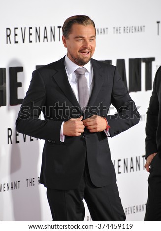 Actor Leonardo DiCaprio at the Los Angeles premiere of his movie 