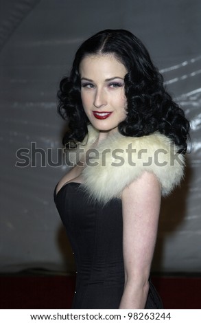 Model DITA VON TEESE at the General Motors