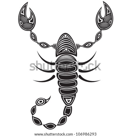 Vector Illustration Tribal Animal Scorpion Stock Vector 106986293 ...