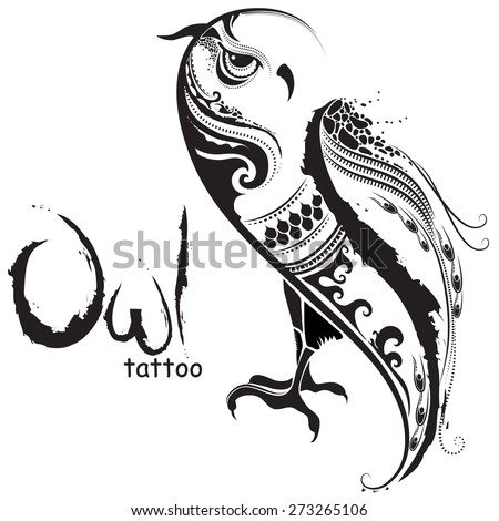 vector illustration wild bird owl tribal stock vector 273265106 vector illustration wild bird owl tribal stock vector 273265106