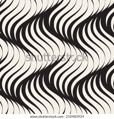 Seamless Pattern Geometric Waves Endless Stylish Stock Vector 500767645 ...