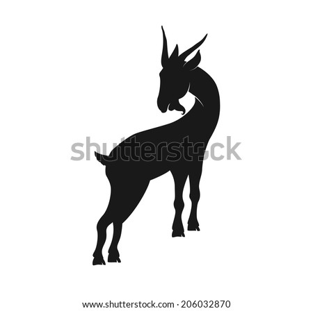Unicorn Silhouette Fantasy Animals Stock Vector 70460734 - Shutterstock