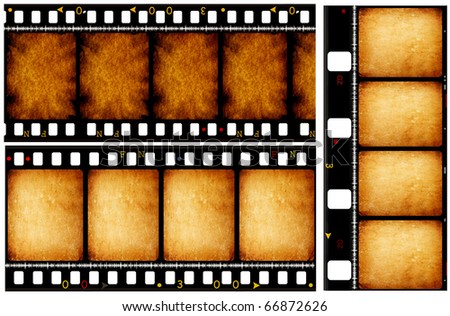 Close Vintage Movie Film Strips Stock Illustration 66872626 - Shutterstock