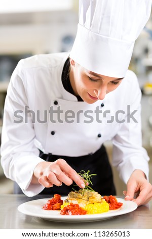 Restaurant Kitchen Chefs female chef hotel restaurant kitchen cooking stock photo 113265013 Restaurant Kitchen Chefs female chef hotel restaurant kitchen cooking stock photo 113265013