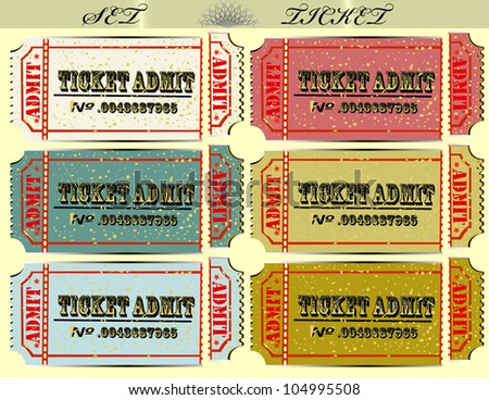 Set Tickets Various Execution Person Hunter Stock Vector 98958572 ...