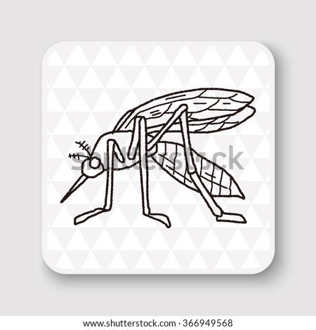 Mosquito Doodle Stock Illustration 294030620 - Shutterstock