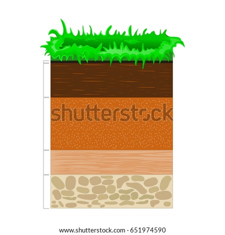 Soil Profile Horizons Vector Illustration Flat Stock Vector 651974590 ...