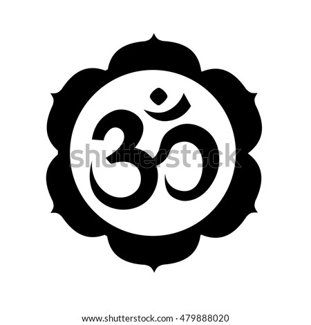 hinduism symbol of official of illustration Art Symbol vector white on background. Hinduism.