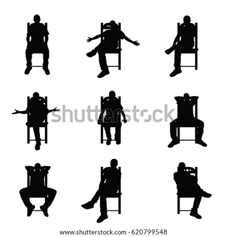 Man Silhouette Sitting On Bar Stools Stock Vector 738169285 - Shutterstock