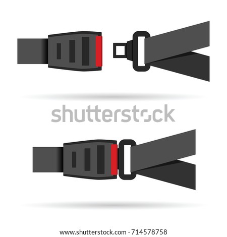 Seat Belt Black White Vector Illustration Stock Vector 234724465 ...