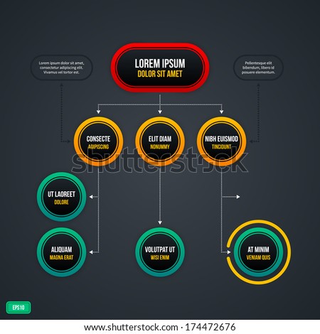 Organization Chart Round Elements Eps10 Stock Vector 174472676 ...