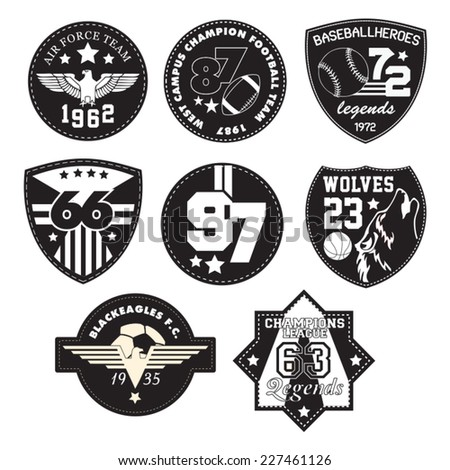 Vector Patch Black White 스톡 벡터 227461126 - Shutterstock