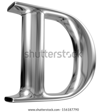 Stock Images similar to ID 77005000 - letter d from chrome solid...