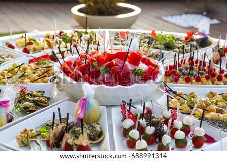 Catering Buffet Food Outdoor Luxury Restaurant Stock Photo 34039894 ...